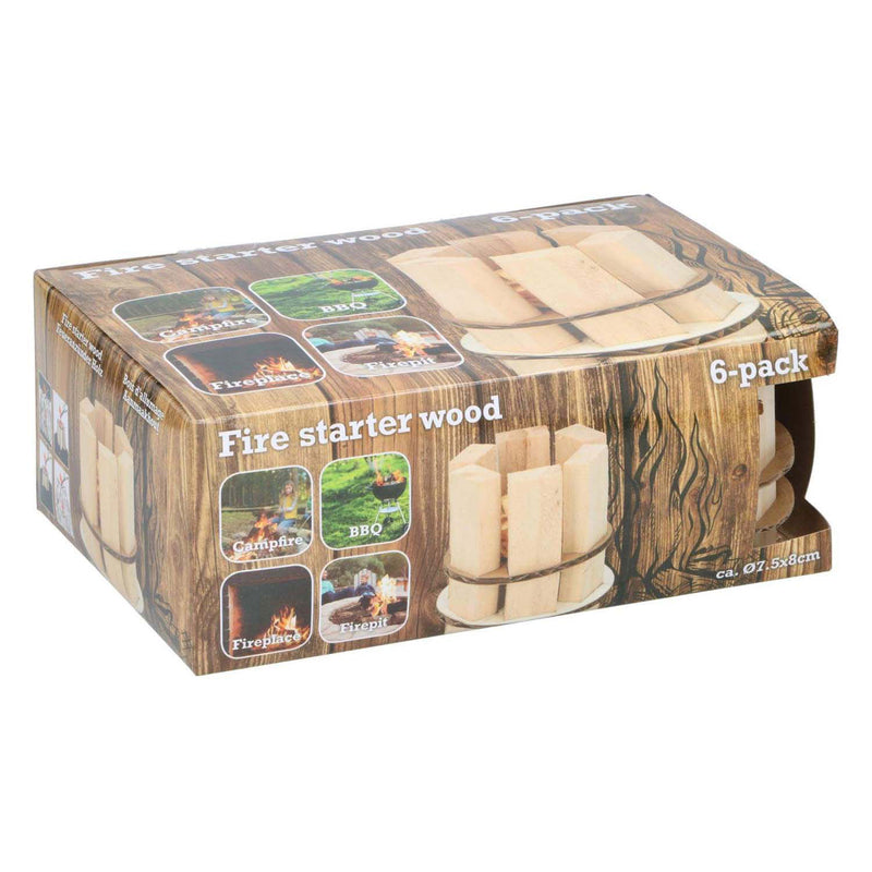 Afbeelding laden in galerijviewer, Houten aanmaakblokjes van hout, 6-pack
