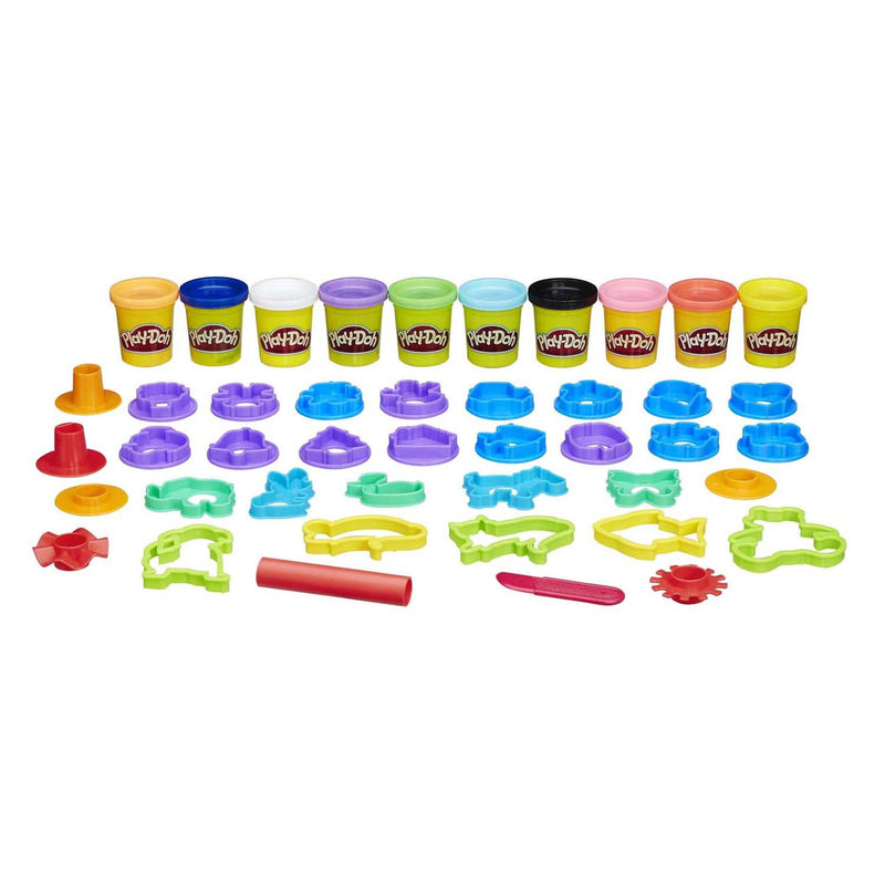 Afbeelding laden in galerijviewer, Hasbro play-doh toolkit met +30 onderdelen 10 kleipotjes
