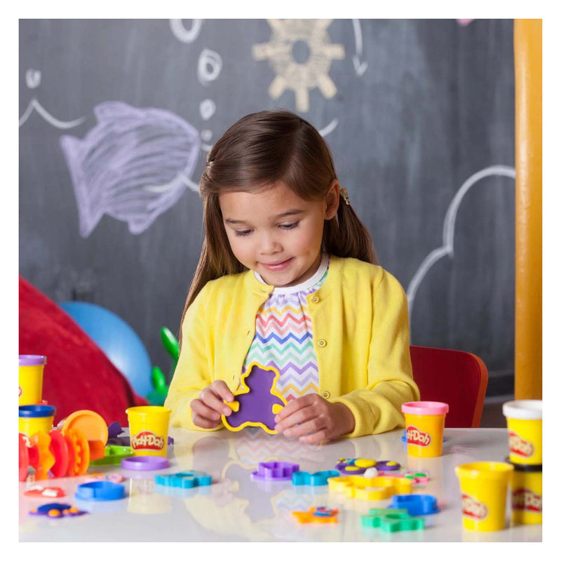Afbeelding laden in galerijviewer, Hasbro play-doh toolkit met +30 onderdelen 10 kleipotjes
