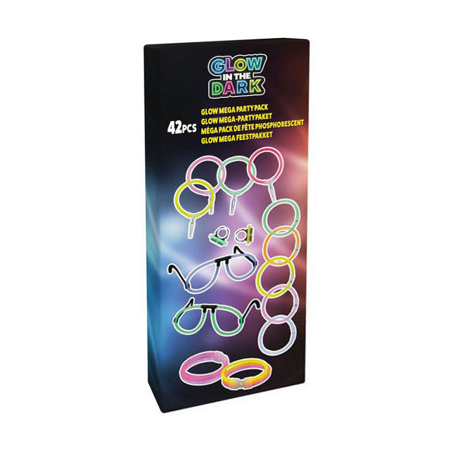 Afbeelding laden in galerijviewer, Glow in the dark mega feestpakket - 42dlg.
