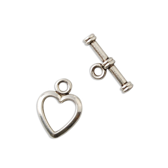 Vaessen creative • siersluiting hart 20x16mm silver