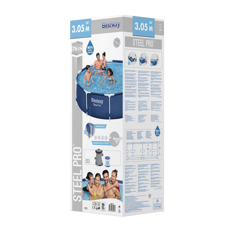 Afbeelding laden in galerijviewer, Bestway zwembad steel pro set rond, 305cm
