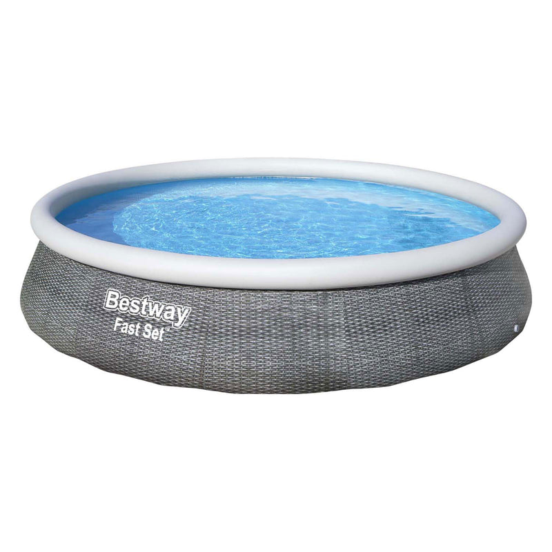 Afbeelding laden in galerijviewer, Bestway zwembad fast set set rond rotan, 396cm
