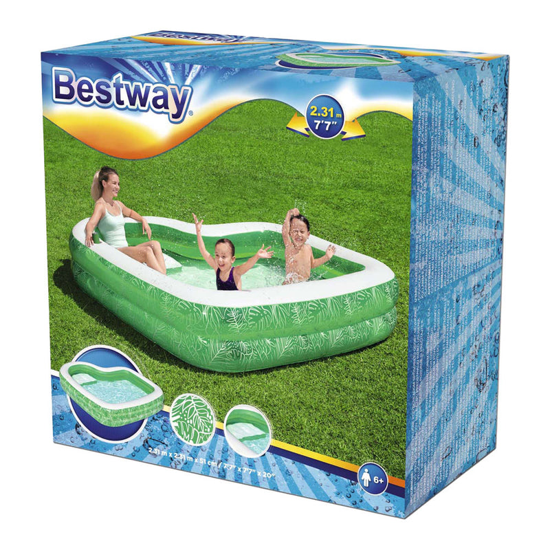 Afbeelding laden in galerijviewer, Bestway familiebad rechthoek tropical paradise met zitje, 231cm
