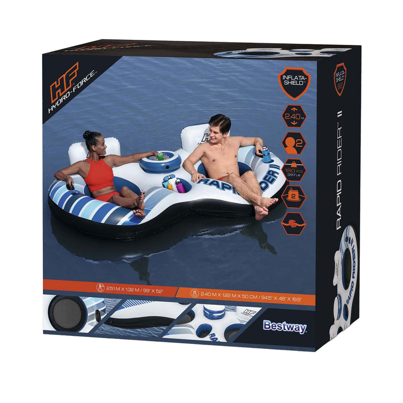 Afbeelding laden in galerijviewer, Bestway hydro force rapid rider double tube zwemring, 240cm
