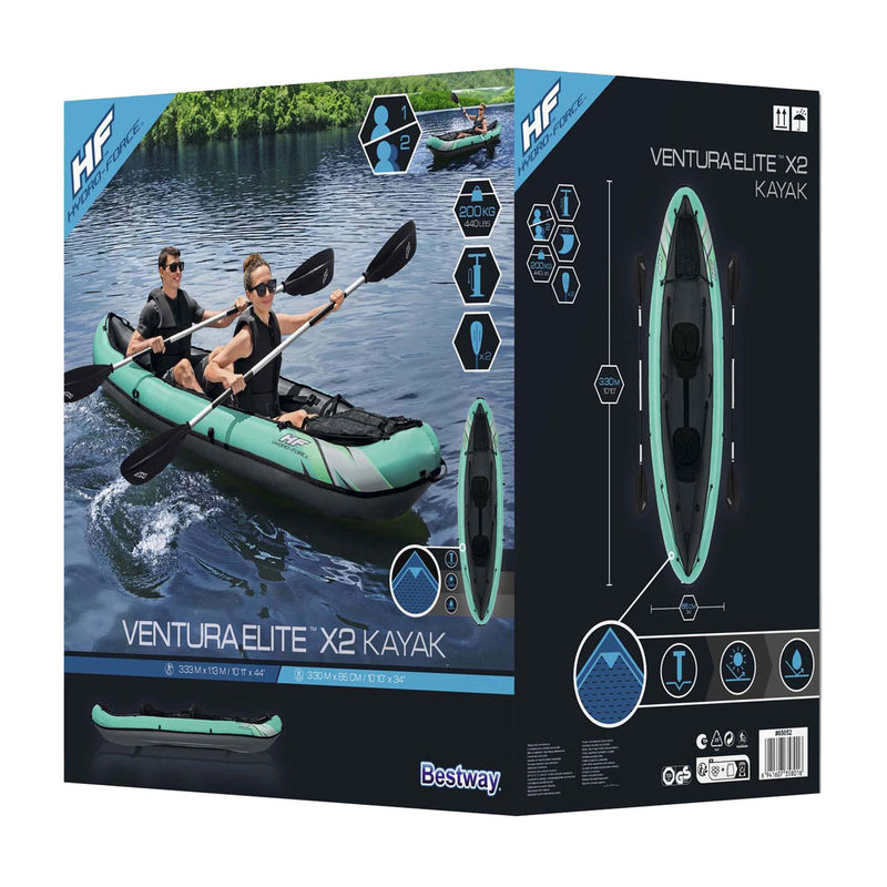 Afbeelding laden in galerijviewer, Bestway hydro force kajak ventura elite x2 set opblaasbaar
