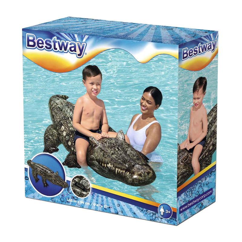 Afbeelding laden in galerijviewer, Bestway rider realistic krokodil opblaasbaar, 184cm
