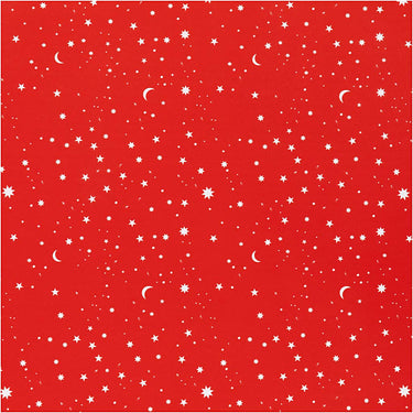 Creativ company inpakpapier, sterren en manen, b: 50 cm, 80 gr, donkerrood, 5 m 1 rol