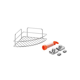Afbeelding laden in galerijviewer, Badkamer rek hoekplank vacuum fix 23x23x11 cm
