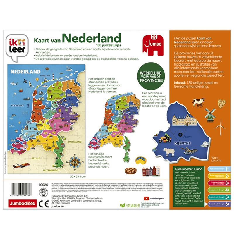 Afbeelding laden in galerijviewer, Jumbo ik leer kaart van nederland
