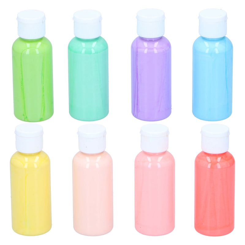 Afbeelding laden in galerijviewer, Merkloos sans marque acrylverf pastel set kinderverf 4 flesjes multi kleuren 80ml.
