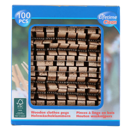 Houten wasknijpers, 100st.