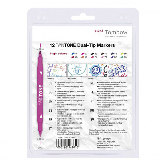 Afbeelding laden in galerijviewer, Tombow • twintone set van 12 bright colors
