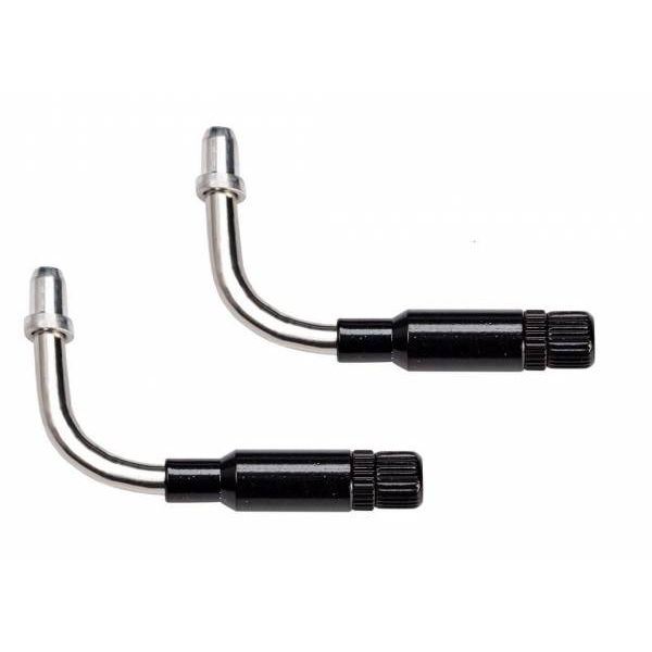 Afbeelding laden in galerijviewer, Elvedes Verstelbare V-brake bochtjes 90°Elvedes RVS kort model (2 stuks)
