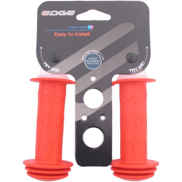 Afbeelding laden in galerijviewer, Edge Kiddy Kinderfiets Handvatten - 96mm, Rood
