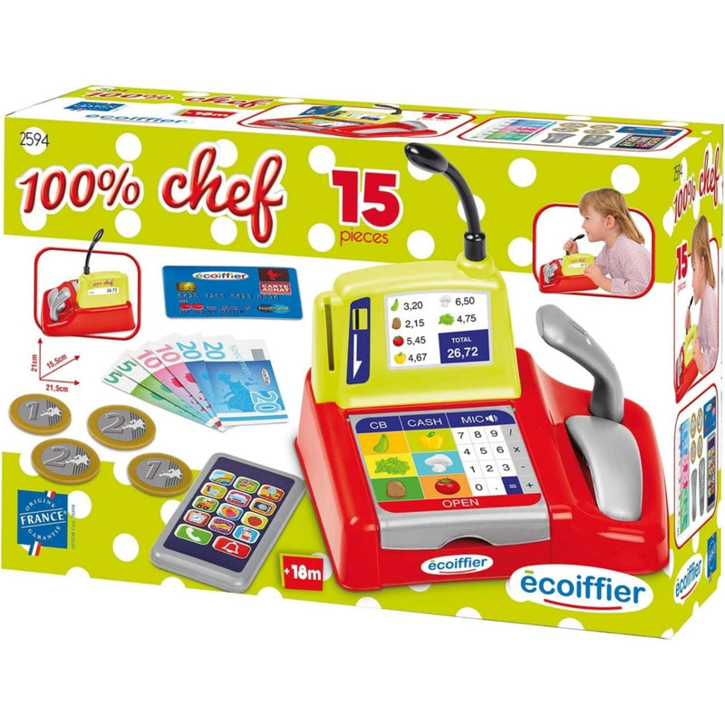 Afbeelding laden in galerijviewer, Ecoiffier 100% Chef Kassa Speelset
