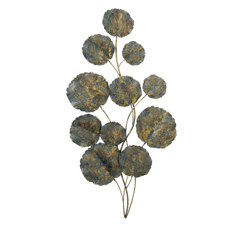 Afbeelding laden in galerijviewer, Boltze home wandobject blad verena 115cm metaal
