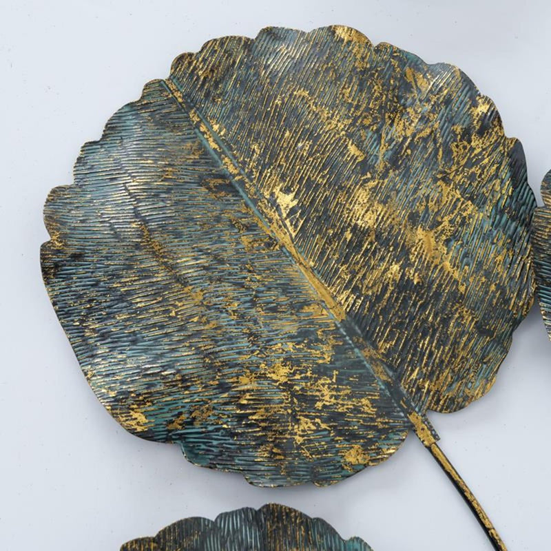 Afbeelding laden in galerijviewer, Boltze home wandobject blad verena 115cm metaal
