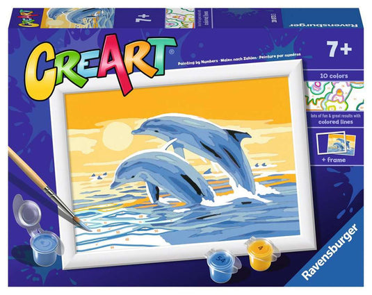 Ravensburger creart schilderen op nummer - vrolijke dolfijnen