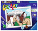 Ravensburger creart mother foal - schilderen op nummer voor kinderen