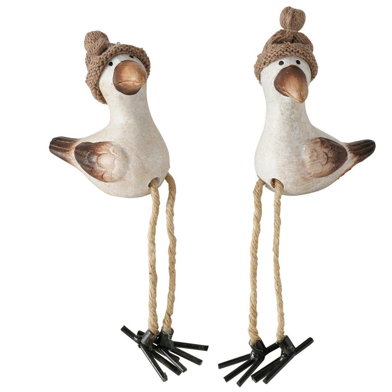 Afbeelding laden in galerijviewer, Boltze home figuur simon zeemeeuw met bungelbeentjes 22cm
