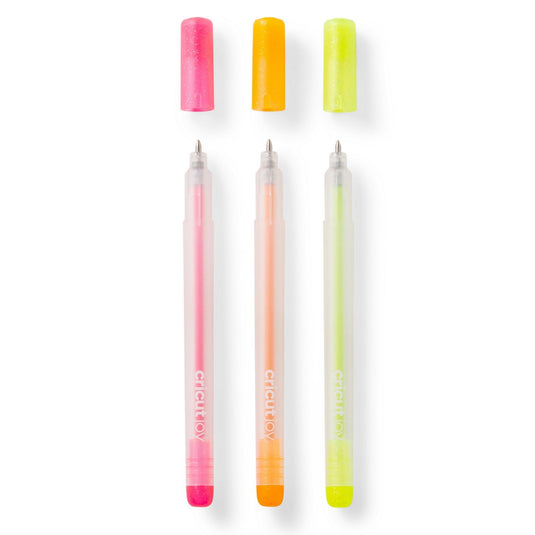 Cricut joy • glitter gel pens 3-pack (pink, orange, yellow)