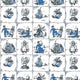 Toonbankrol 50cm oudhollandse tegeltjes delfts blauw 200m