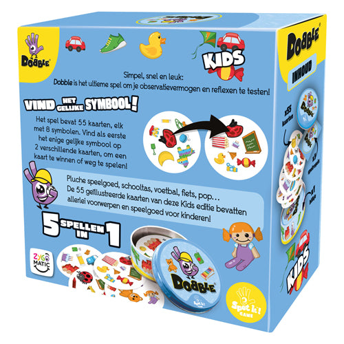 Afbeelding laden in galerijviewer, Asmodee dobble kids kaartspel 5 in 1 spel
