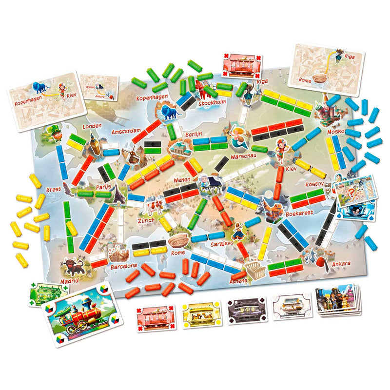 Afbeelding laden in galerijviewer, Asmodee ticket to ride mijn eerste reis bordspel
