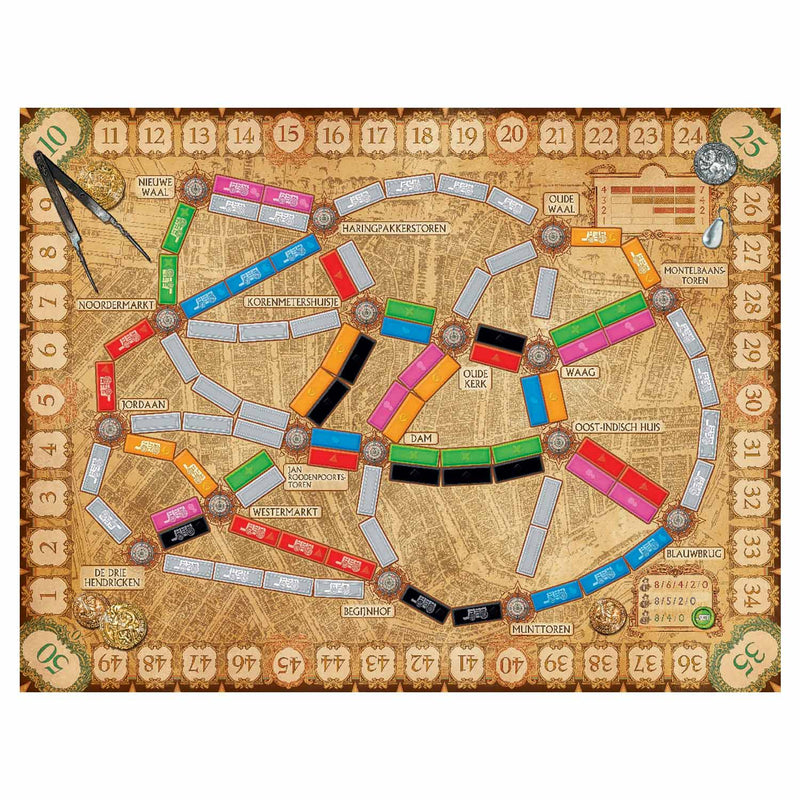 Afbeelding laden in galerijviewer, Days of wonder ticket to ride amsterdam – nederlandstalig bordspel voor 2 tot 4 spelers - snel strategisch spel vanaf 8 jaar - speel in 17e-eeuws amsterdam
