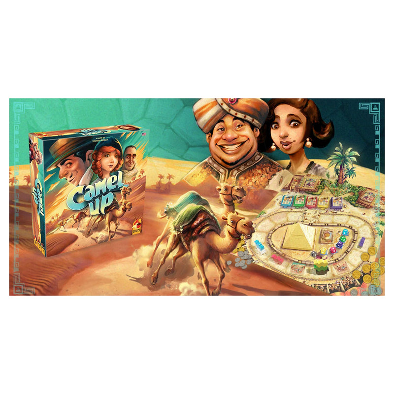 Afbeelding laden in galerijviewer, Asmodee eggertspiele camel up - bordspel kamelenrace - nieuwe editie met 3d palmboom

