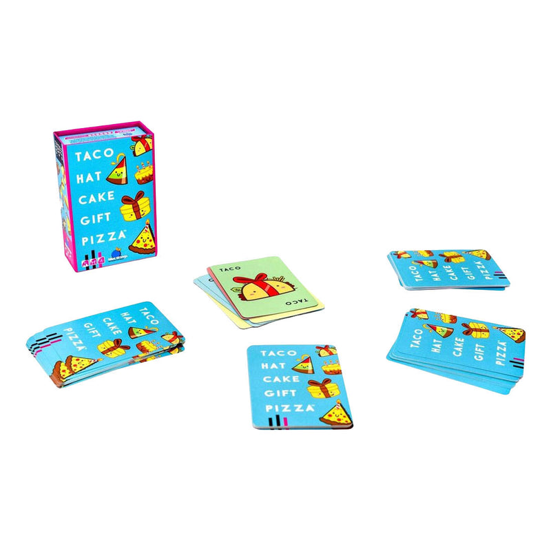 Afbeelding laden in galerijviewer, Geronimo games blue orange kaartspel taco hat cake gift pizza
