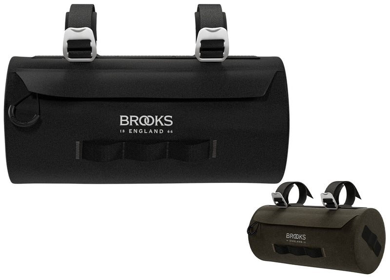 Afbeelding laden in galerijviewer, Brooks Scape pouch black - kleine waterdichte stuurtas voor fietsers
