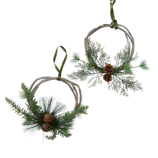 Boltze home krans met dennentak h35cm kallia