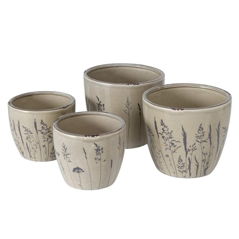 Afbeelding laden in galerijviewer, Boltze home bloempot set a 2 grã¤ser h11 en14cm stoneware
