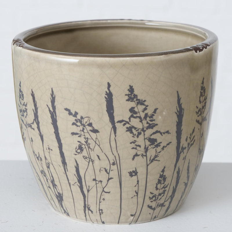 Afbeelding laden in galerijviewer, Boltze home bloempot set a 2 grã¤ser h11 en14cm stoneware
