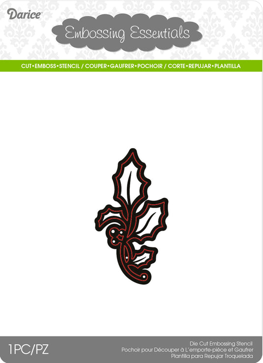 Darice • die cut stencil holly small