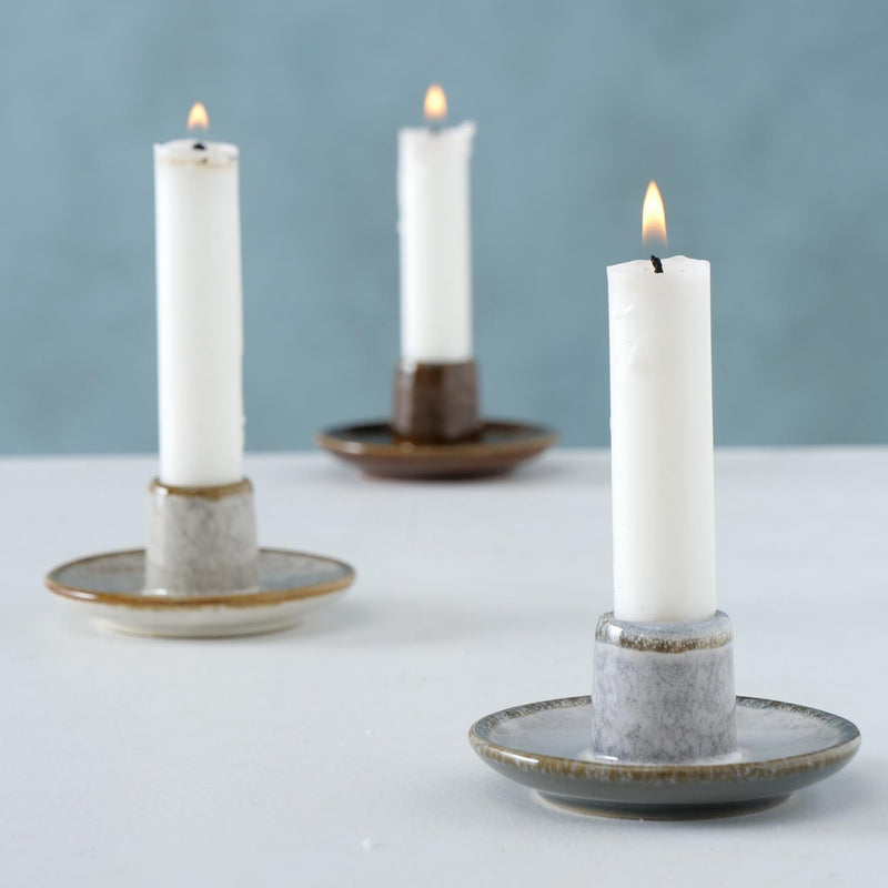 Afbeelding laden in galerijviewer, Boltze home kaarsenhouder h6cm dia 9cm porselein malinka ( exclusief kaars )
