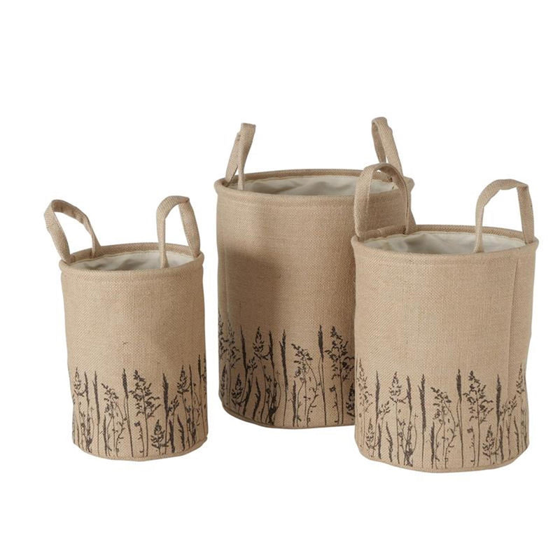 Afbeelding laden in galerijviewer, Boltze home mandenset graser jute 3-delig h28-30 en 35cm
