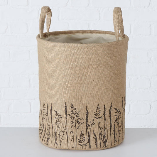 Boltze home mandenset graser jute 3-delig h28-30 en 35cm