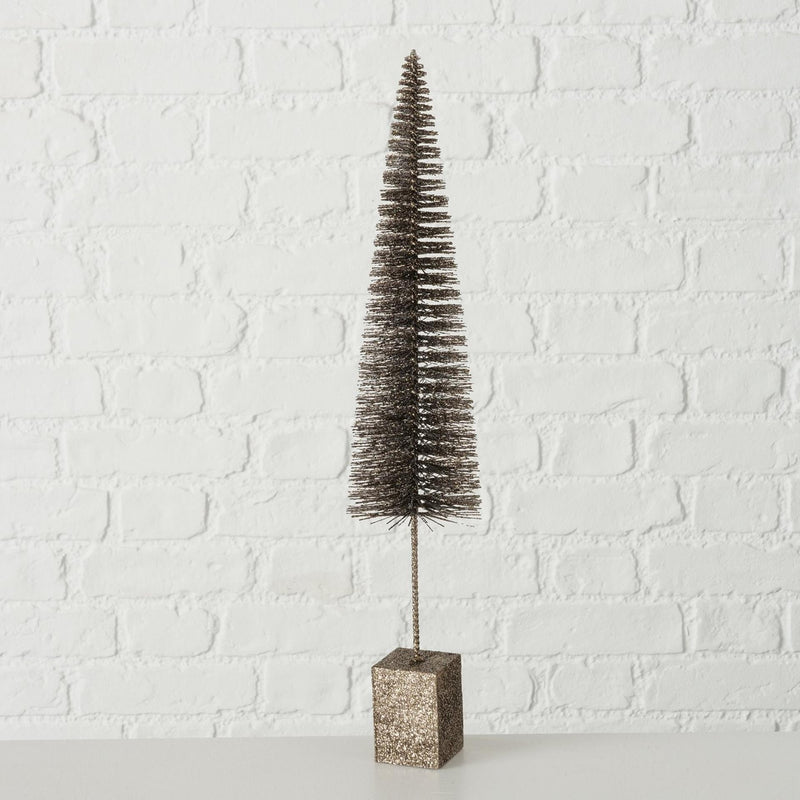 Afbeelding laden in galerijviewer, Boltze home kerstboom tarvo glitter h50cm dia11cm bruin groen
