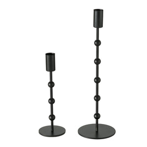 Boltze home kandelaar kimberly 2-delig h20-30 cm ijzer zwart