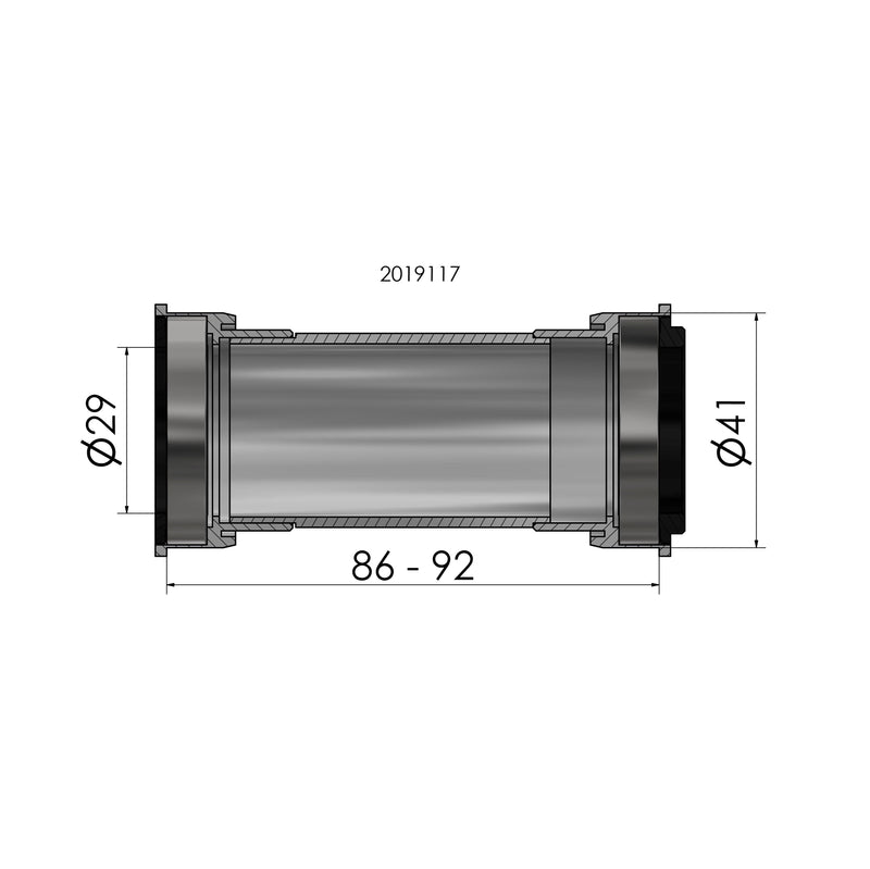 Afbeelding laden in galerijviewer, Trapas Elvedes voor SRAM DUB Press Fitt BB86 92 ø41mm
