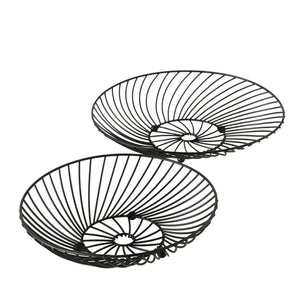 Boltze home schaal tabea metaal 2-delige set ø25 28cm zwart