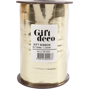 Creativ company cadeau lint goud metallic 250 meter decoratie.