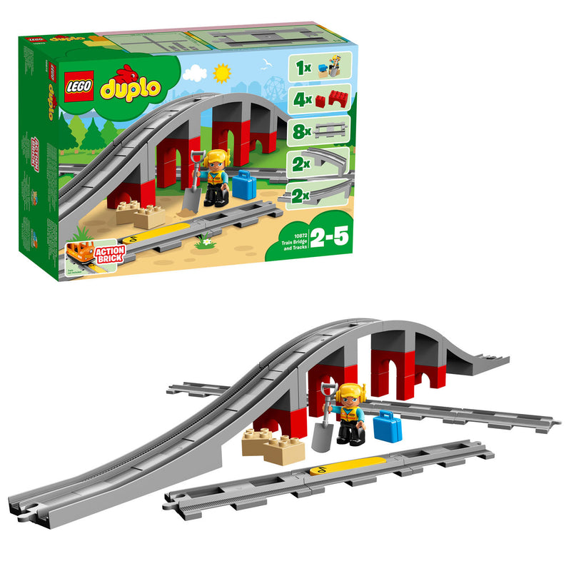 Afbeelding laden in galerijviewer, Lego Duplo LEGO DUPLO 10872 Treinbrug en Rails
