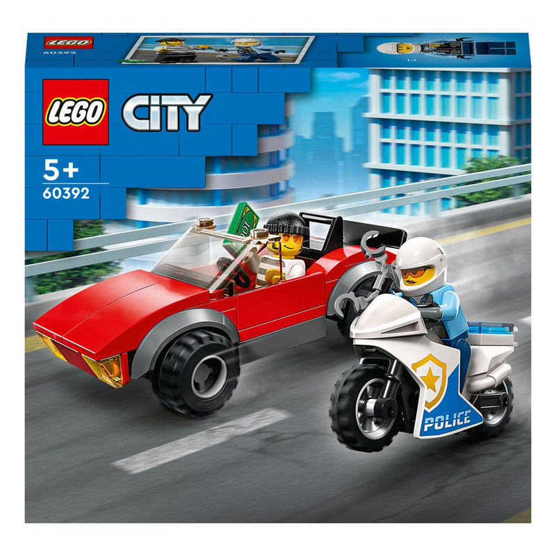 Afbeelding laden in galerijviewer, Lego LEGO City 60392 Achtervolging Auto op Politiemotor

