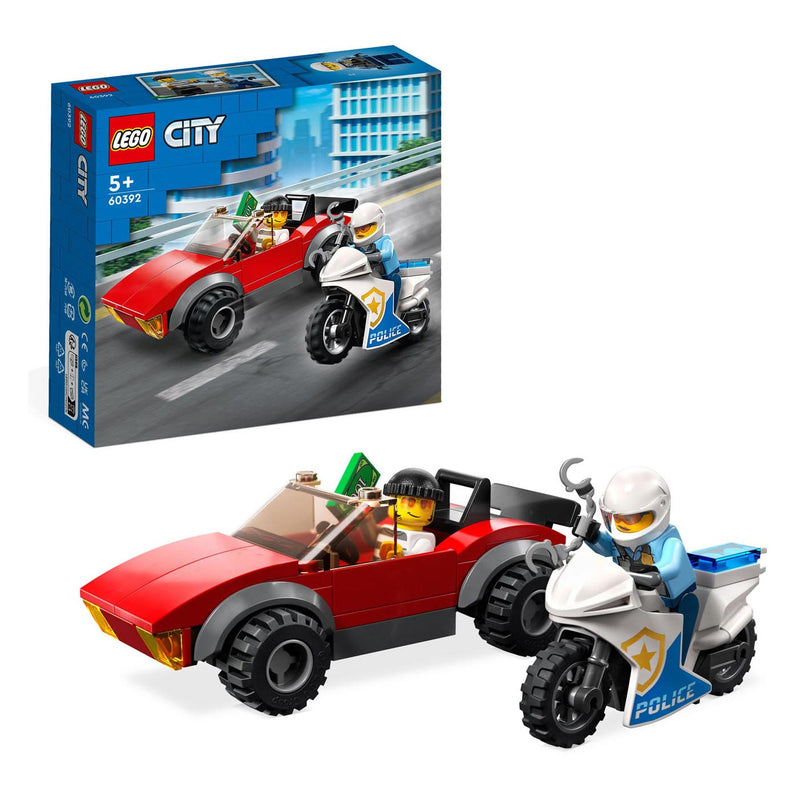 Afbeelding laden in galerijviewer, Lego LEGO City 60392 Achtervolging Auto op Politiemotor
