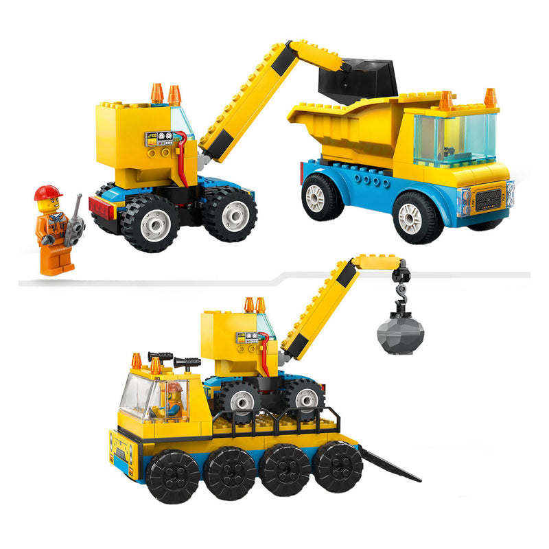Afbeelding laden in galerijviewer, Lego city 60391 kiepwagen, bouwtruck en sloopkraan
