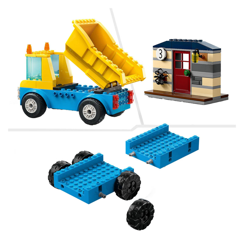 Afbeelding laden in galerijviewer, Lego city 60391 kiepwagen, bouwtruck en sloopkraan
